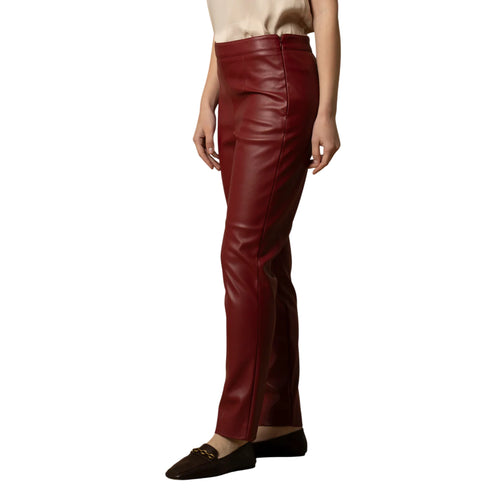Pantalone Donna affusolato, in ecopelle, con chiusura zip